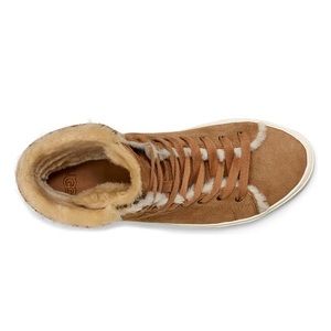 beven genuine shearling high top sneaker